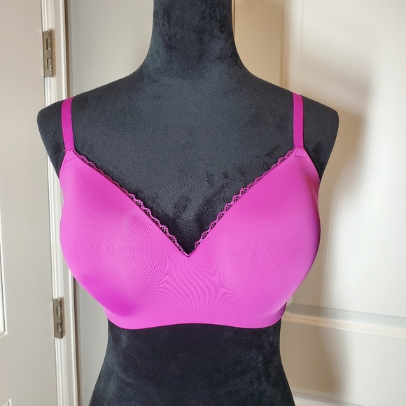 Maidenform Women's Semi Embellished Life Wire-Free Bra Size Large Razzleberry - Picture 12 of 16